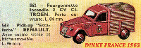 <a href='../files/catalogue/Dinky France/562/1963562.jpg' target='dimg'>Dinky France 1963 562  Citroen 2 CV Delivery Van</a>